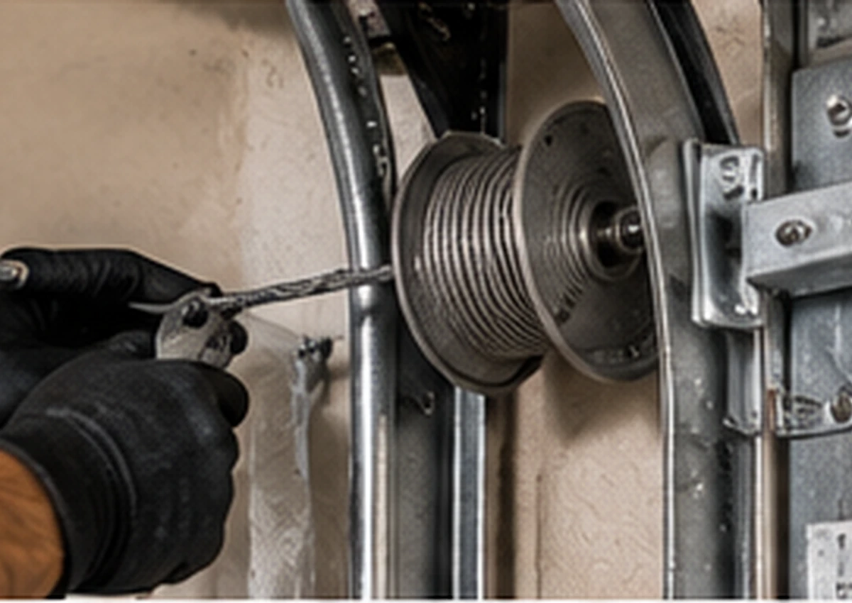 Illustration Representing Garage Door Cable Repair
