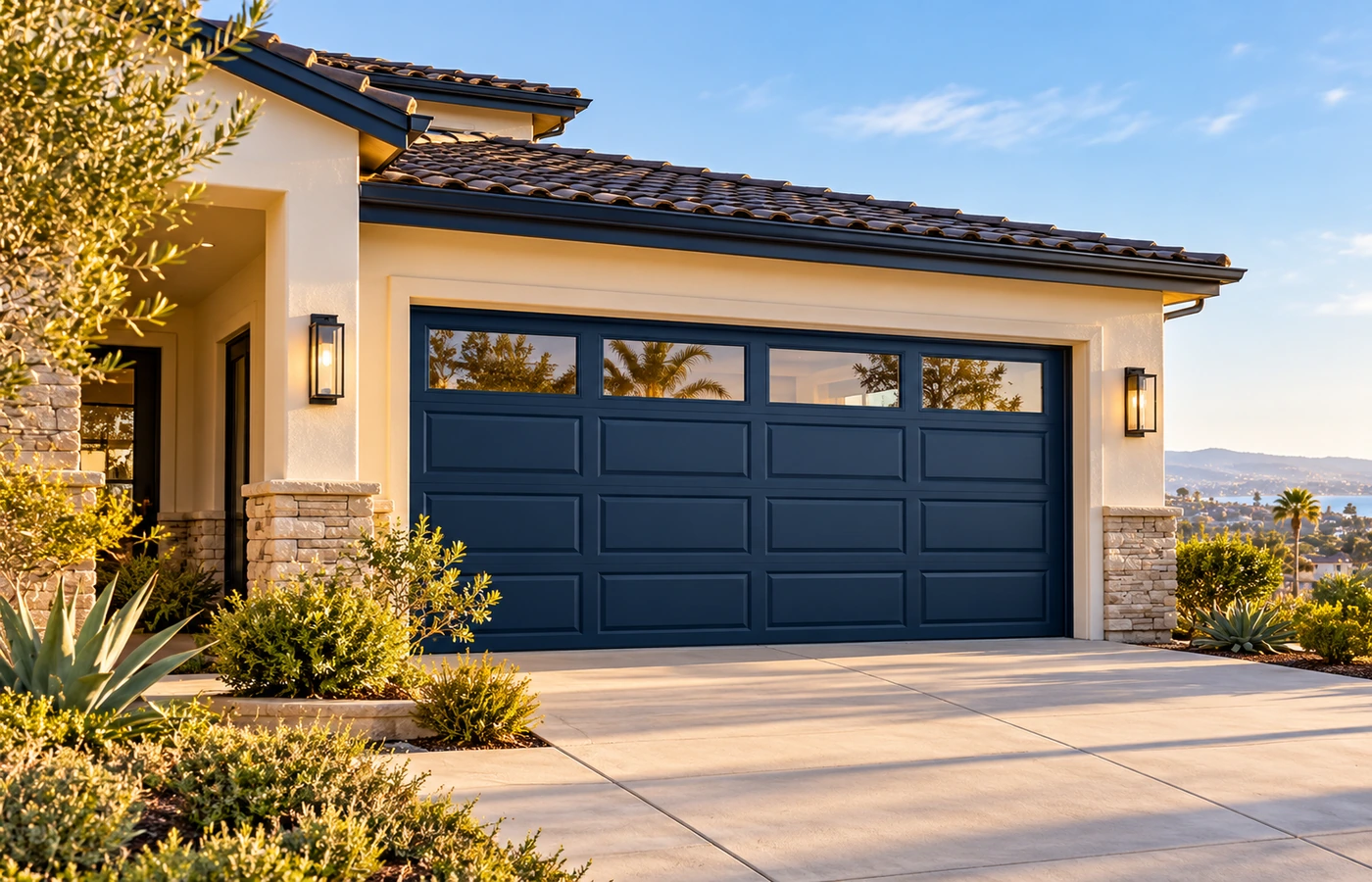 Illustration Of Residential Garage Door