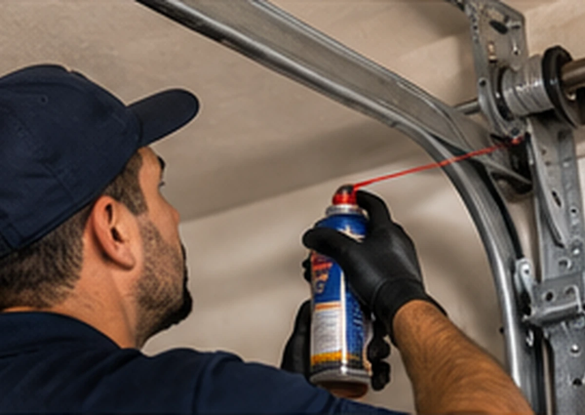 Illustration Representing Garage Door Maintenance