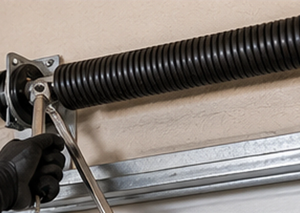 Illustration Representing Garage Door Spring Repair
